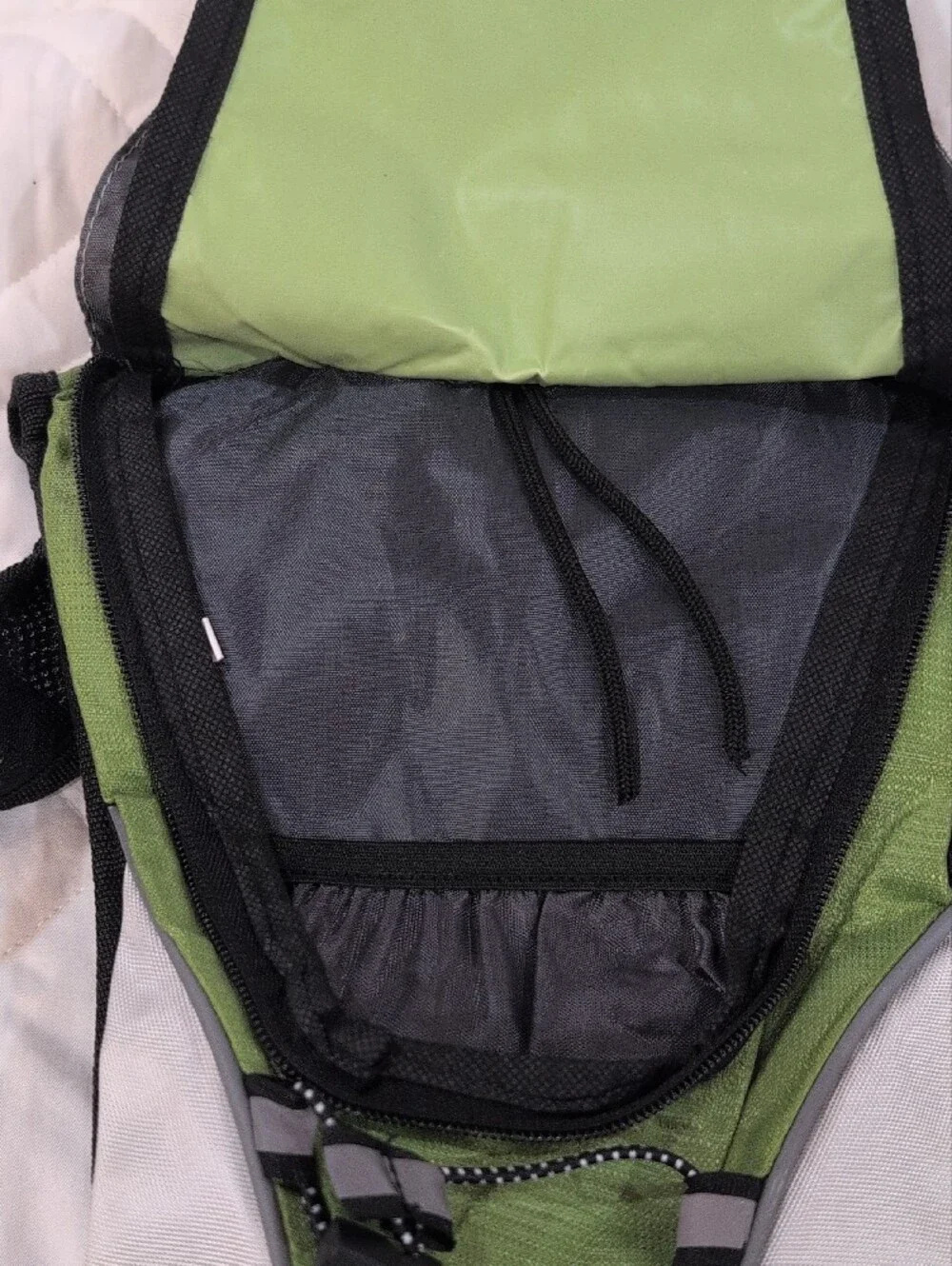 Green Hydration Backpack with Gray Accents